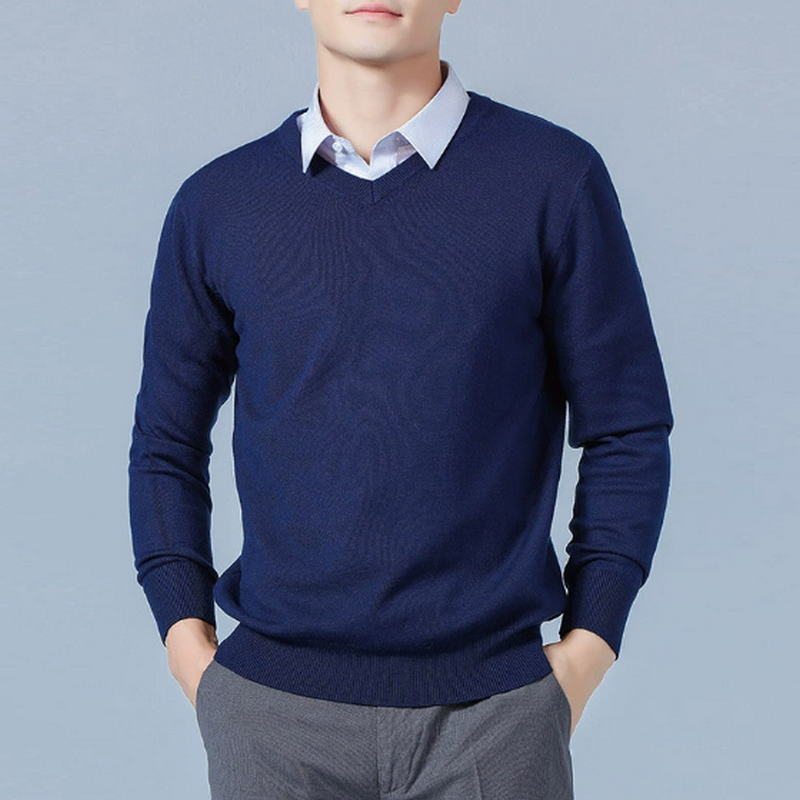 Mens Fashion Jumpers - Sweter Kasmir Lembut Pakaian Pria Musim