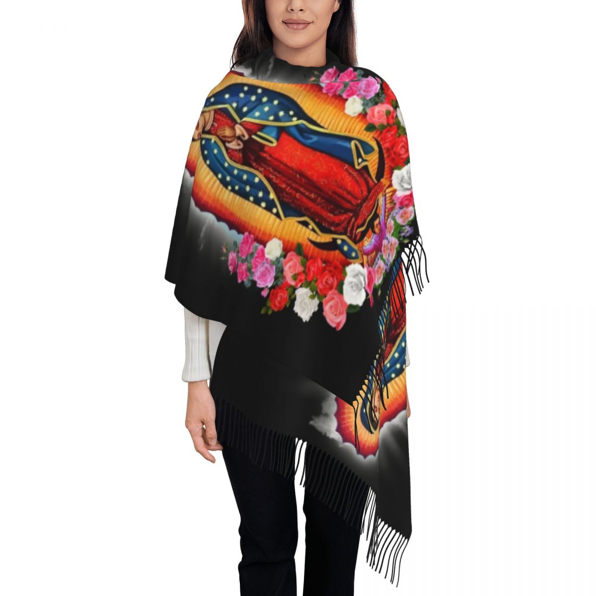 Mens Fashion Mexico - Syal perawan Mary Of Guadalupe cetak