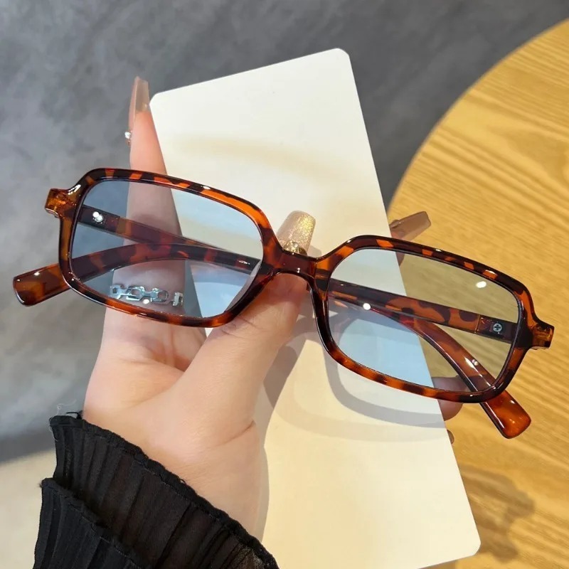 Men'S Fashion Old Money - Kacamata Hitam Mewah Bentuk Persegi Panjang