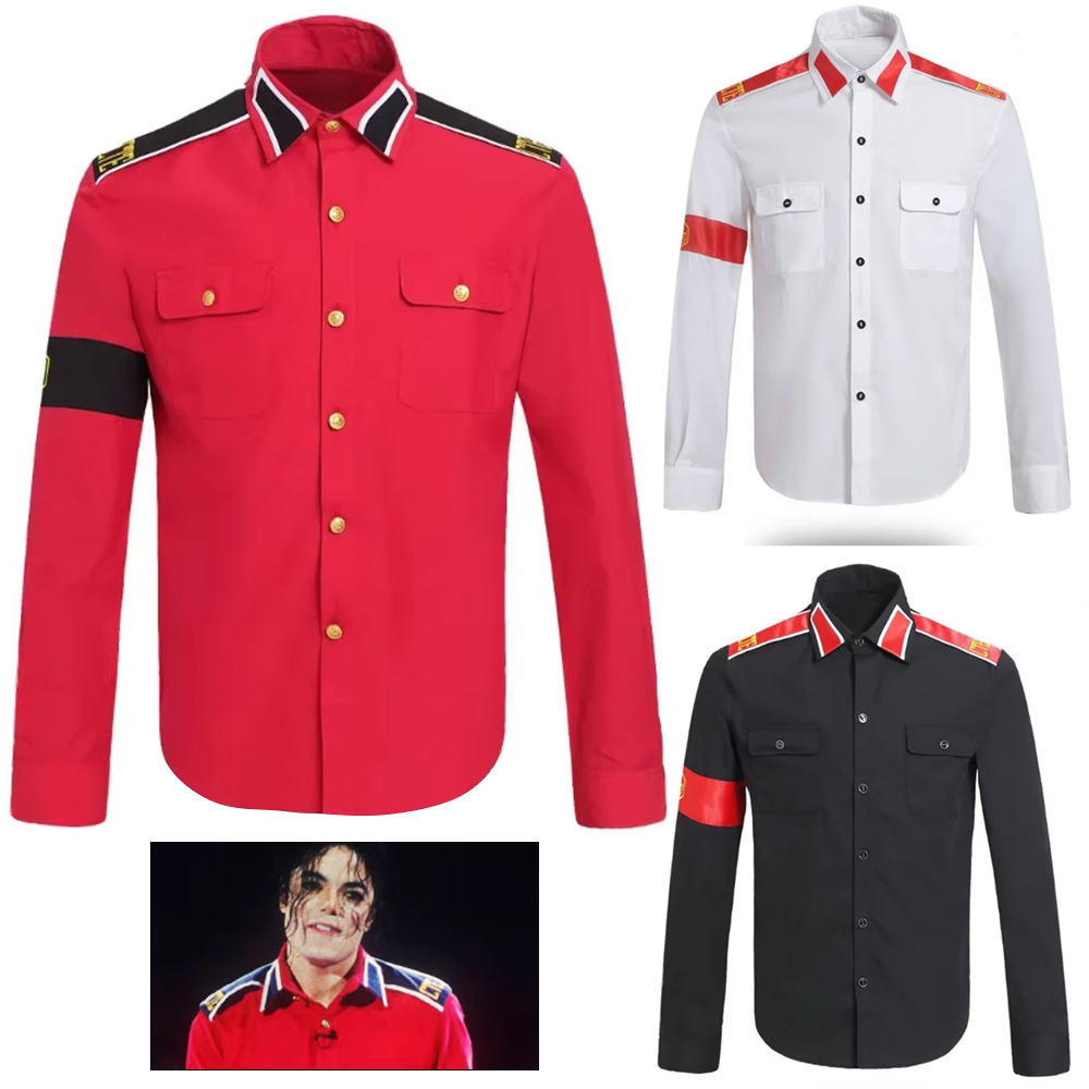 Military Shirt Men - Kemeja Militer Anti-Perang Michael Jackson Kemeja