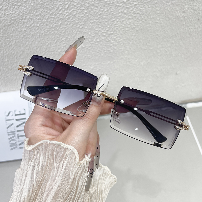 Men'S Fashion Rimless Glasses - Kacamata Hitam Tanpa Bingkai Trendi untuk