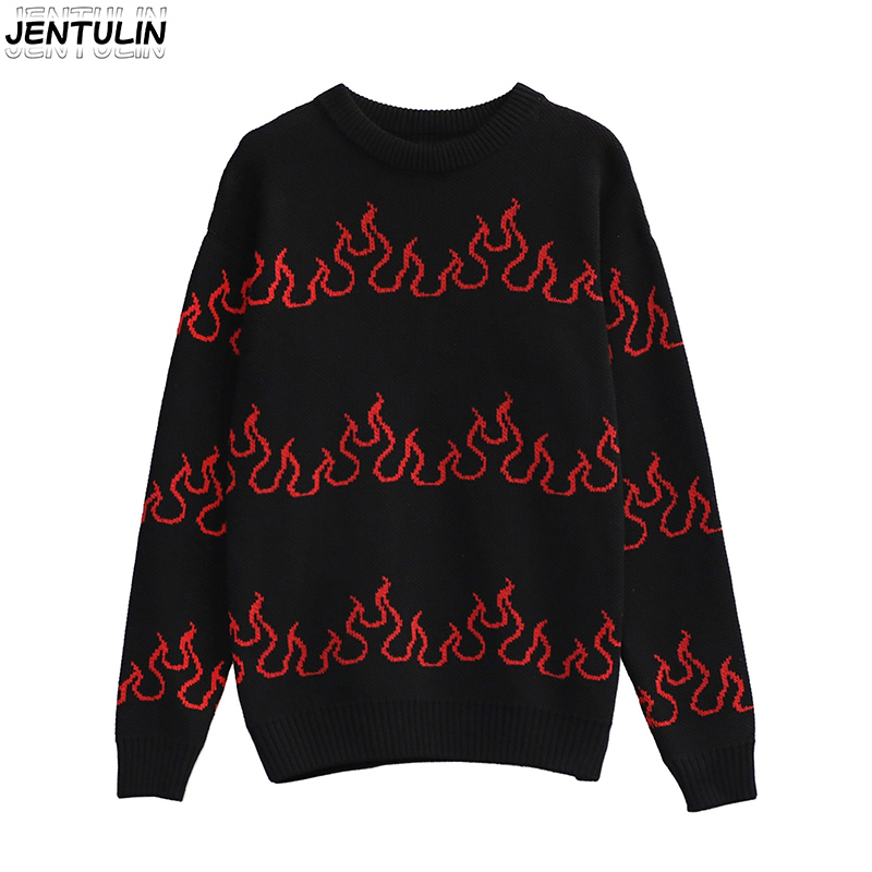 Mens Fashion Jumpers - Hadiah Rajutan Flame Untuk Pria Wanita