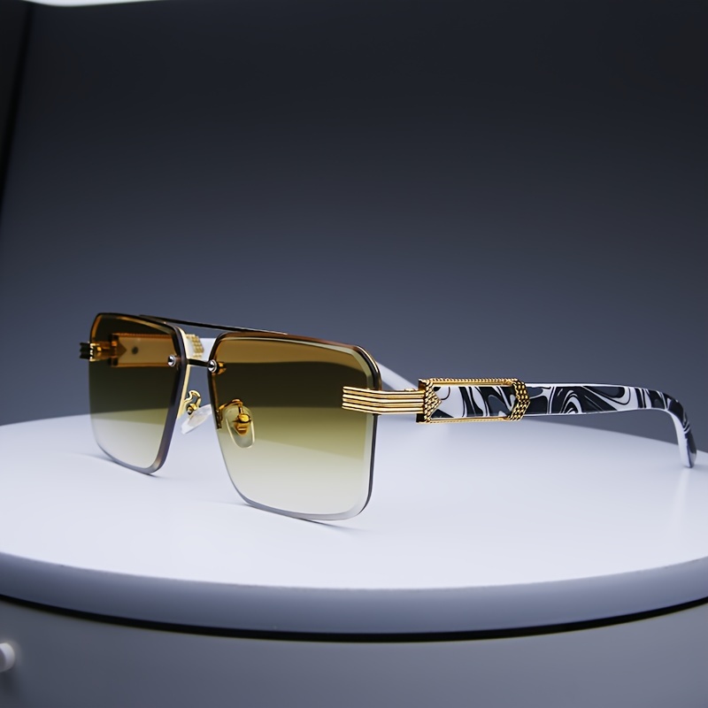 Men'S Fashion Rimless Glasses - Kacamata Hitam Tanpa Bingkai Wanita Modis