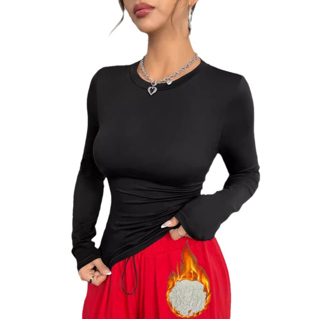 Amazon Men'S Fashion - Atasan Wanita Lengan Panjang Kerah Bulat