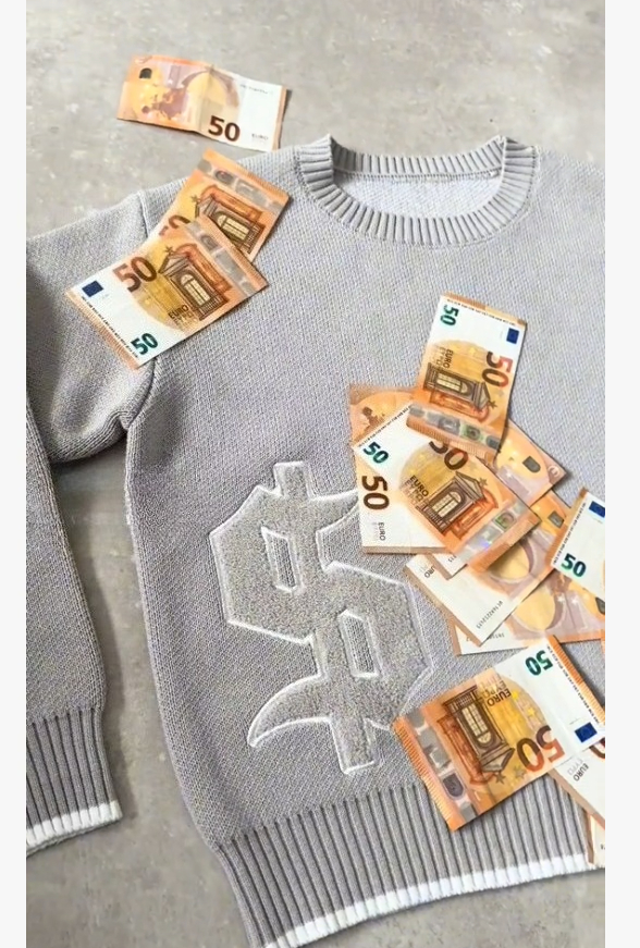 Mens Fashion Jumpers - Sweater Kasual Harajuku Emas, Kerah Bulat