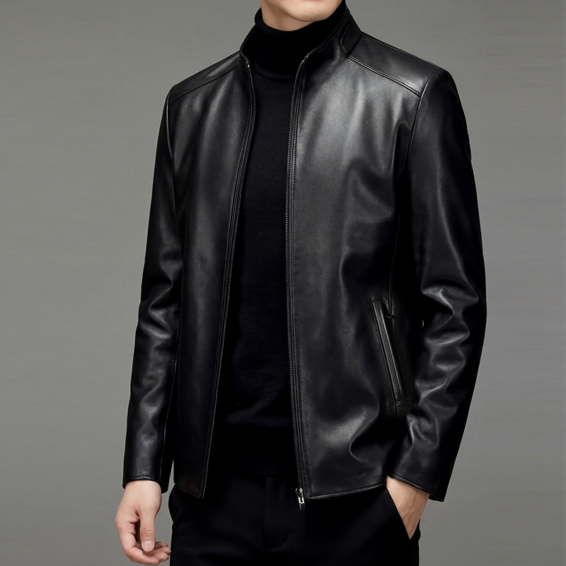Men'S Fashion Leather Jacket - Jaket kulit pria 100% kulit domba