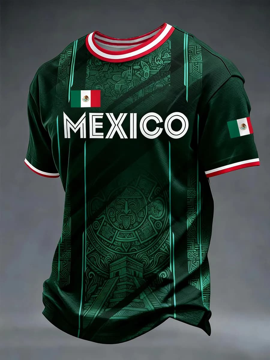 Mens Fashion Mexico - Jersey Sepak Bola 3D Print Pria