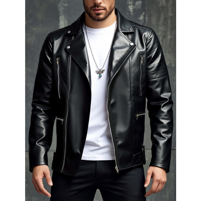 Men'S Fashion Leather Jacket - Jaket Kulit Pria Terbaru Model Fashion