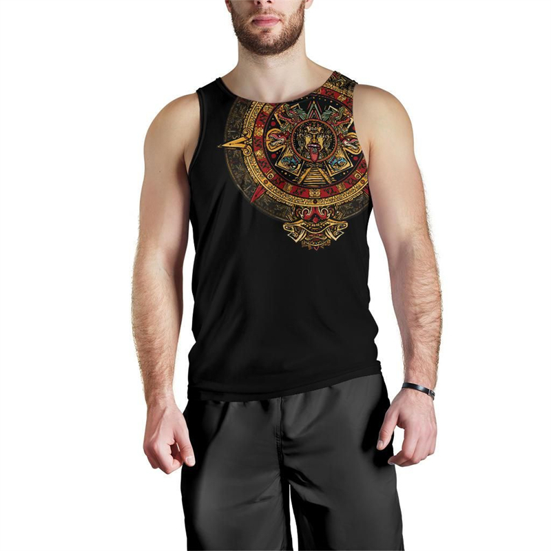 Mens Fashion Mexico - Tank Top Grafis Bendera Meksiko Trendi