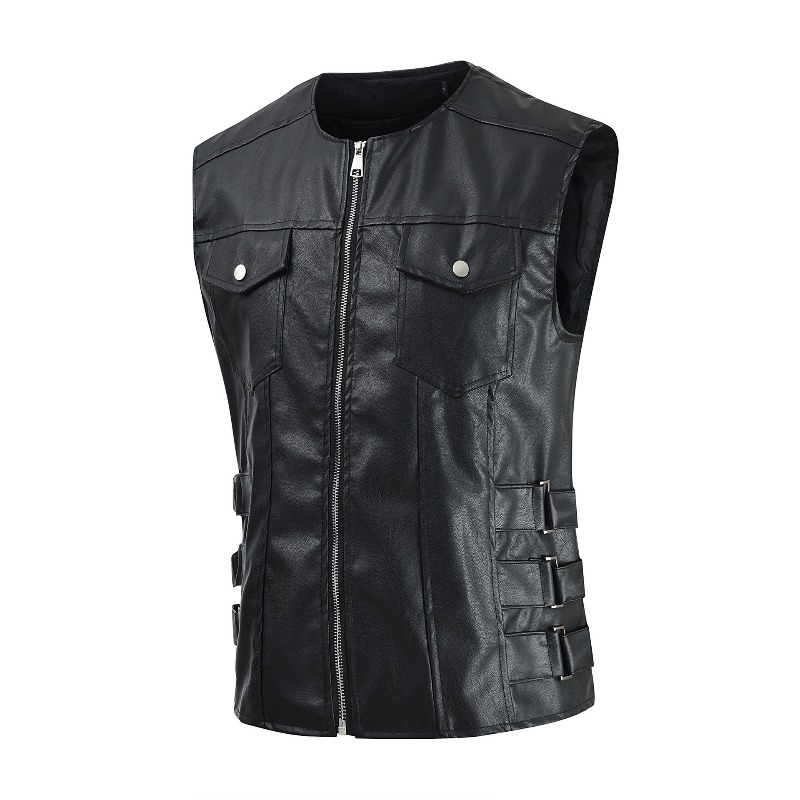 Men'S Fashion Leather Jacket - Jaket Kasual Pria Gaya Korea Musim