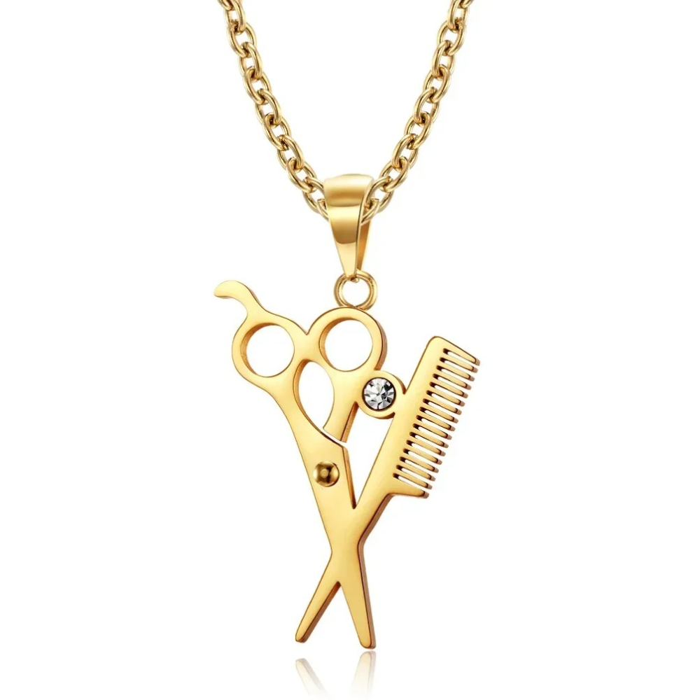 Men'S Fashion Haircuts - Kalung Liontin Gunting Sisir Penata Rambut
