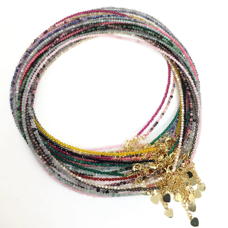 Amazon Men'S Fashion - Kalung Gelang Manik-manik Batu Permata Bersegi