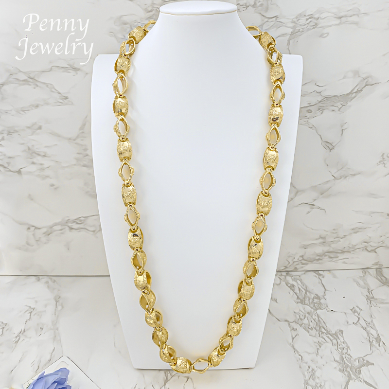 Dubai Men'S Fashion - Kalung Panjang 29 Inci Warna Emas