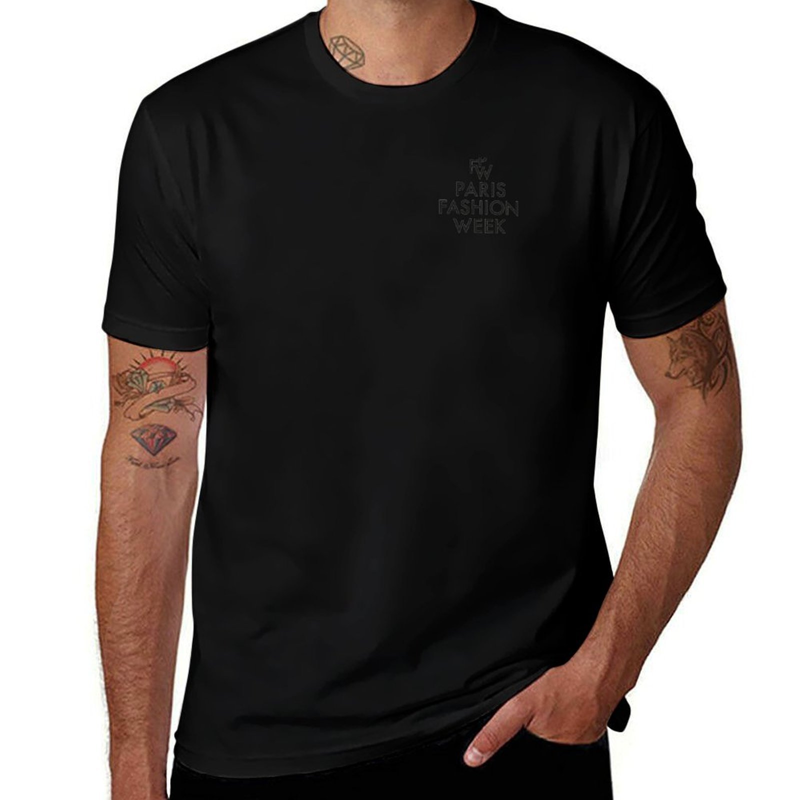 Men'S Paris Fashion Week - Kaos Paris Fashion Week Kaos Lengan
