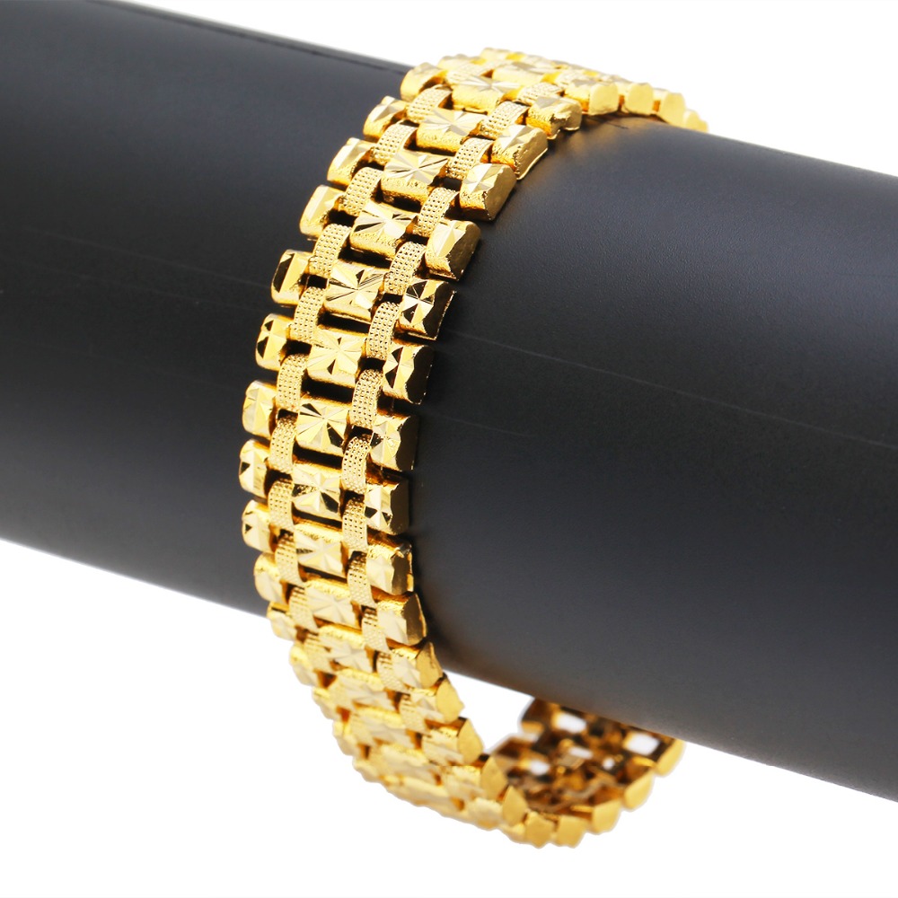 Dubai Men'S Fashion - Dubai Emas Gelang Warna Emas Perhiasan