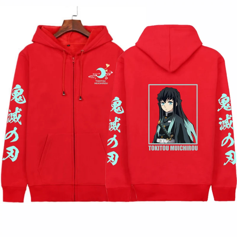 Jacket Mens Fashion - CyAnime Demon Slayer Mens Zipper Hoodies