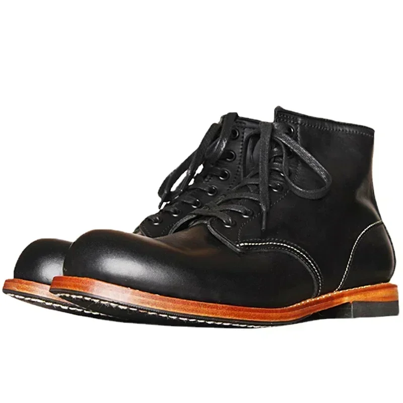 Men'S Fashion Old Money - Vintage pria Goodyear bot kulit asli