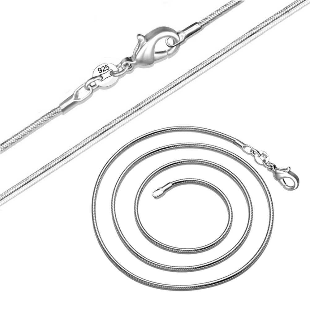 Men Fashion Elegant - Kalung Rantai Ular Berlapis Perak 31