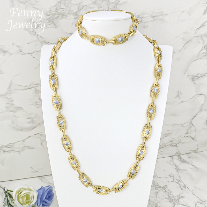 Dubai Men'S Fashion - Set Perhiasan Kalung dan Gelang Hip