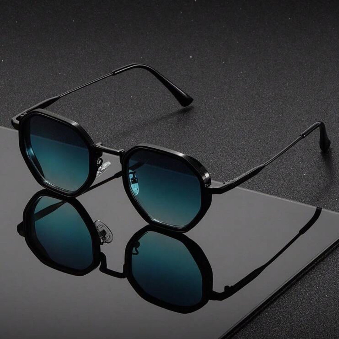 Men'S Fashion Old Money - 1 Pasang Kacamata Hitam Modis Logam