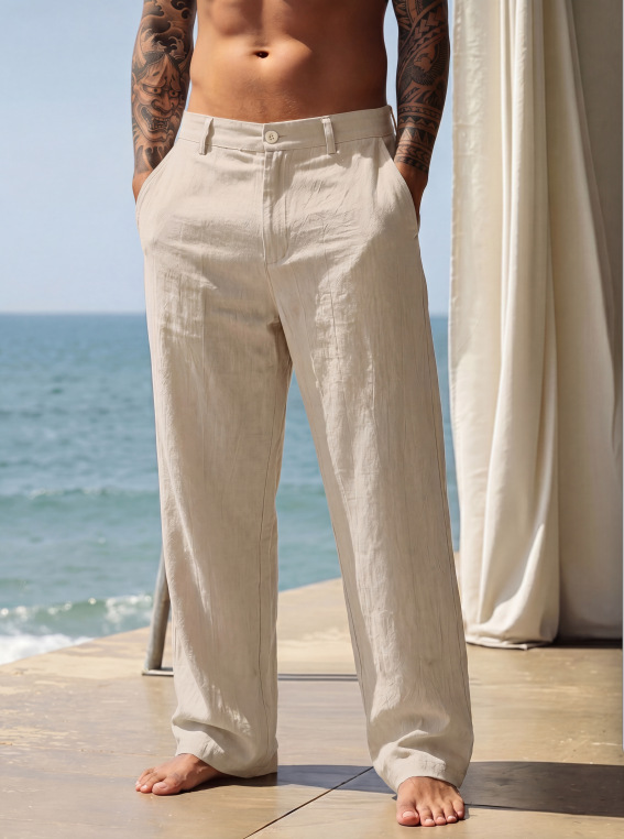 Celana setelan kasual linen pr - Amazon Men'S Fashion ulasan dan harga