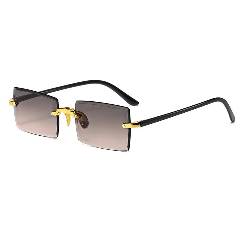 Kacamata Hitam Tanpa Bingkai B - Men'S Fashion Rimless Glasses ulasan dan harga