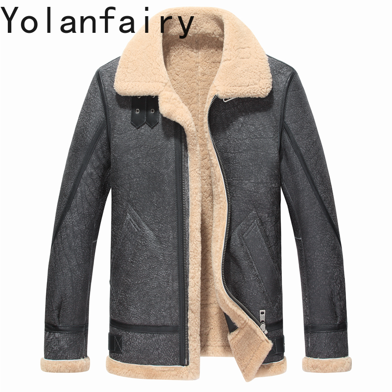 YOLANFAIRY Jaket Kulit Asli un - Men'S Fashion Leather Jacket ulasan dan harga