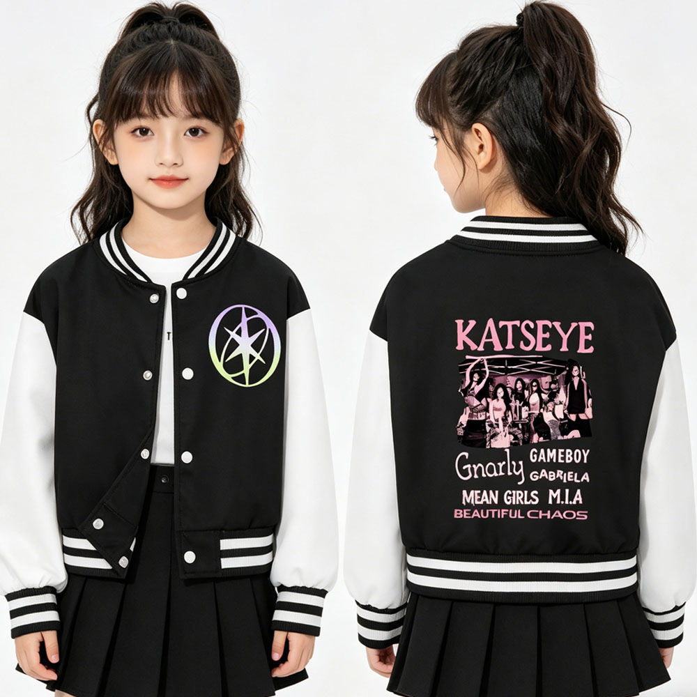 KATSEYE Jaket Bisbol Pendek An - Varsity Jacket Letterman ulasan dan harga