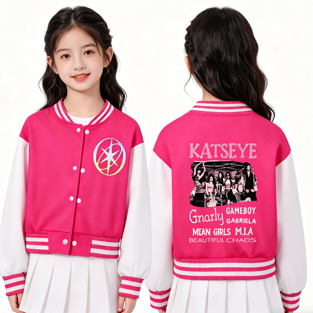 KATSEYE Jaket Bisbol Pendek An - Varsity Jacket Letterman ulasan dan harga
