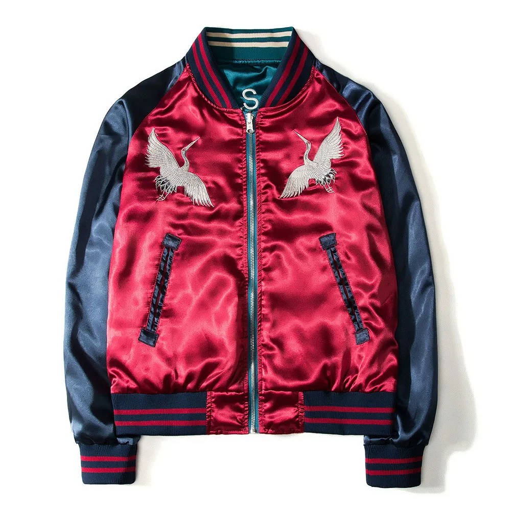 Jaket bisbol bolak-balik Pria  - Varsity Jacket Letterman ulasan dan harga