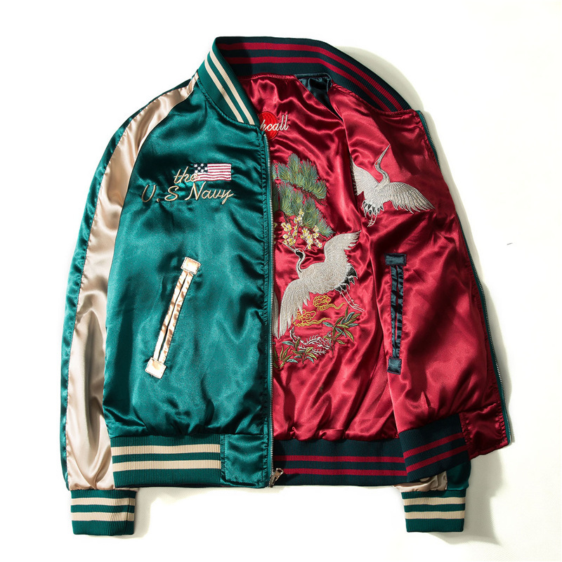 Jaket bisbol bolak-balik Pria  - Varsity Jacket Letterman ulasan dan harga