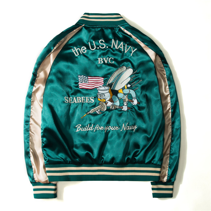 Jaket bisbol bolak-balik Pria  - Varsity Jacket Letterman ulasan dan harga