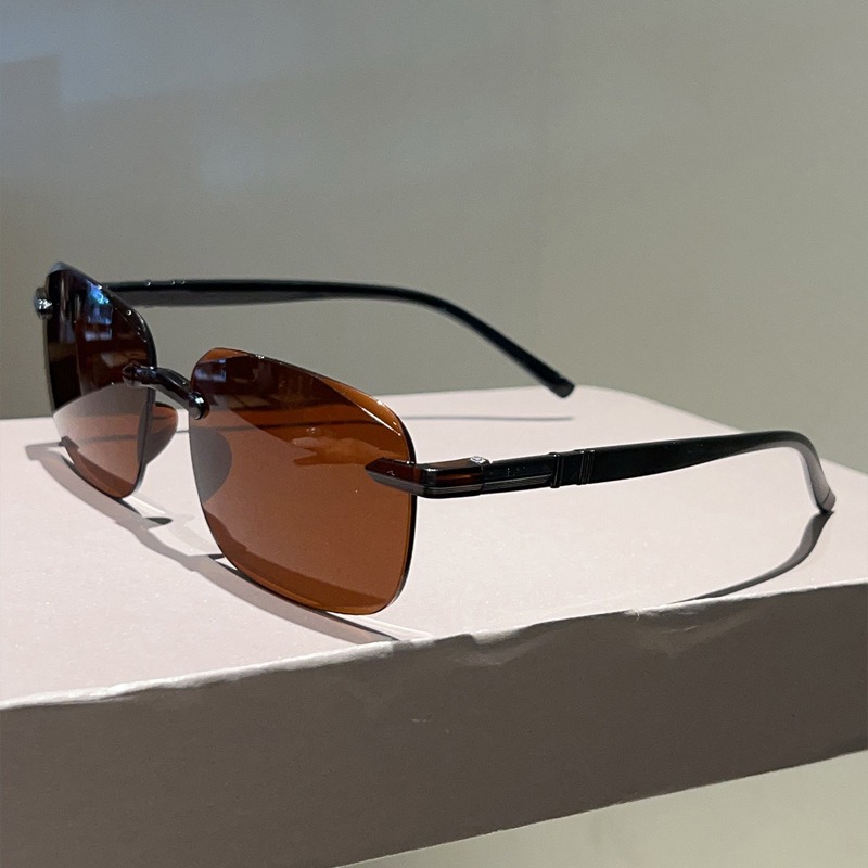 Kacamata Pilot Fashion Pria Me - Men'S Fashion Rimless Glasses ulasan dan harga
