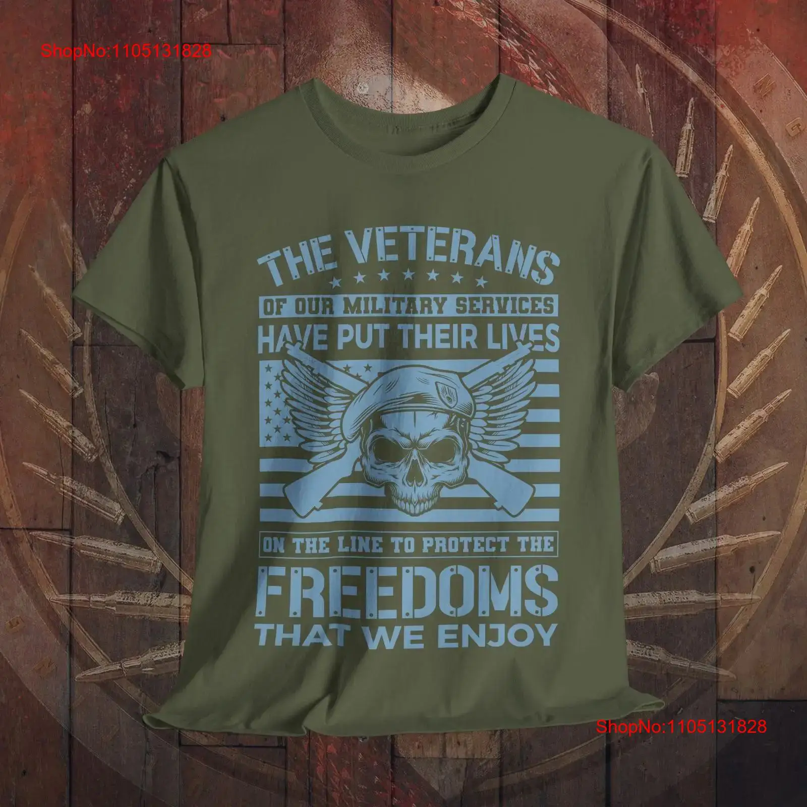 Kaos Tentara AS Veteran Patrio - Military Shirt Men ulasan dan harga