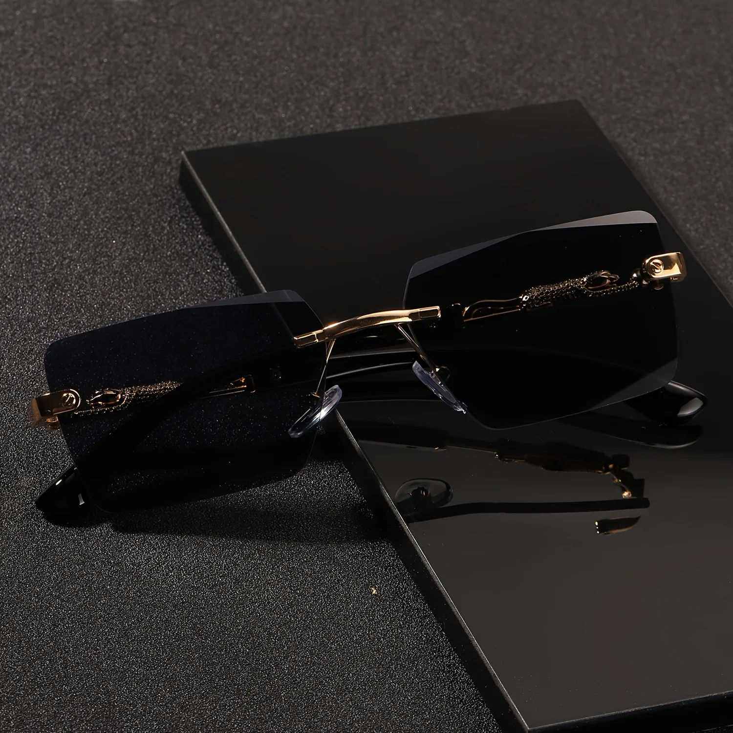 1 Buah Kacamata Hitam Tanpa Bi - Men'S Fashion Rimless Glasses ulasan dan harga