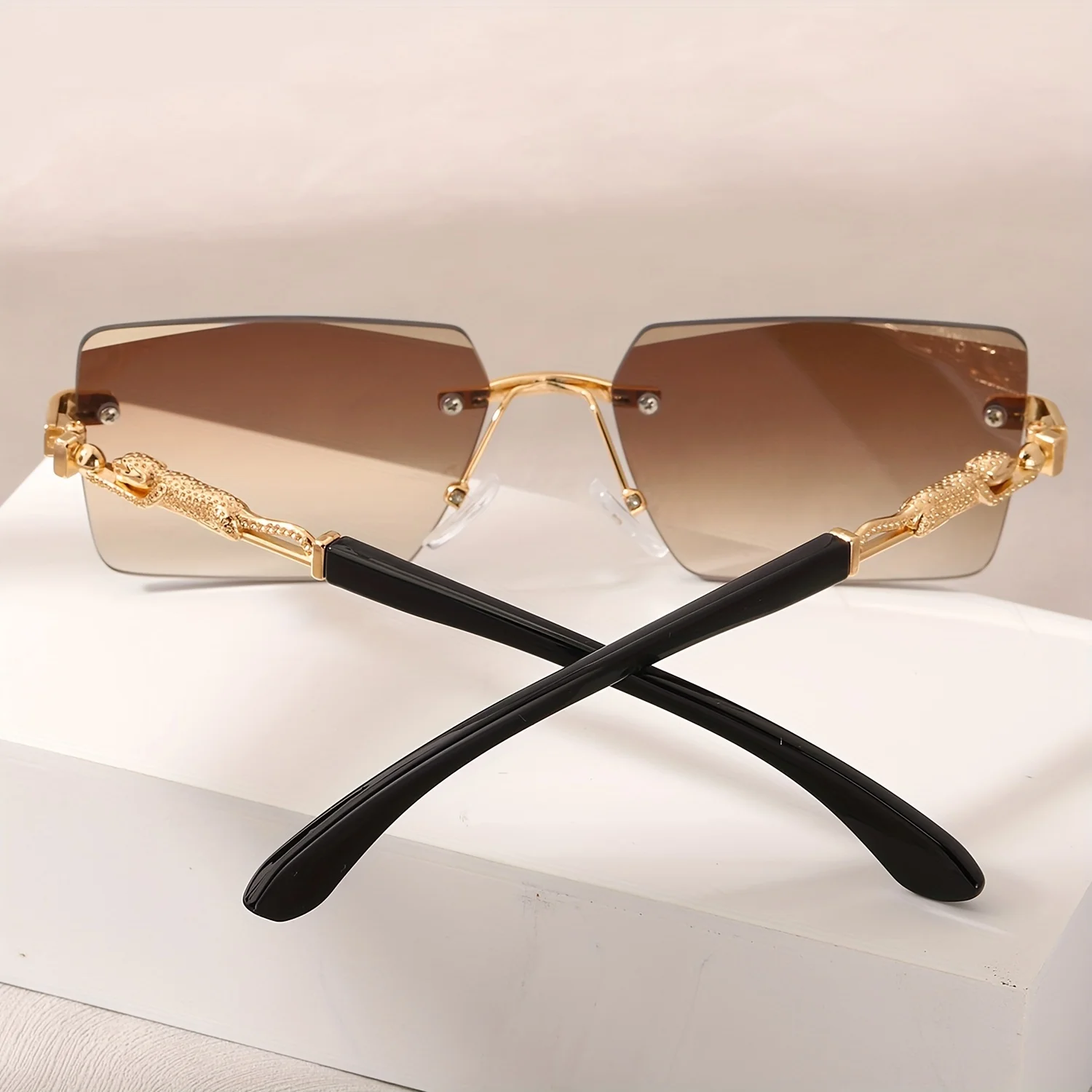 1 Buah Kacamata Hitam Tanpa Bi - Men'S Fashion Rimless Glasses ulasan dan harga