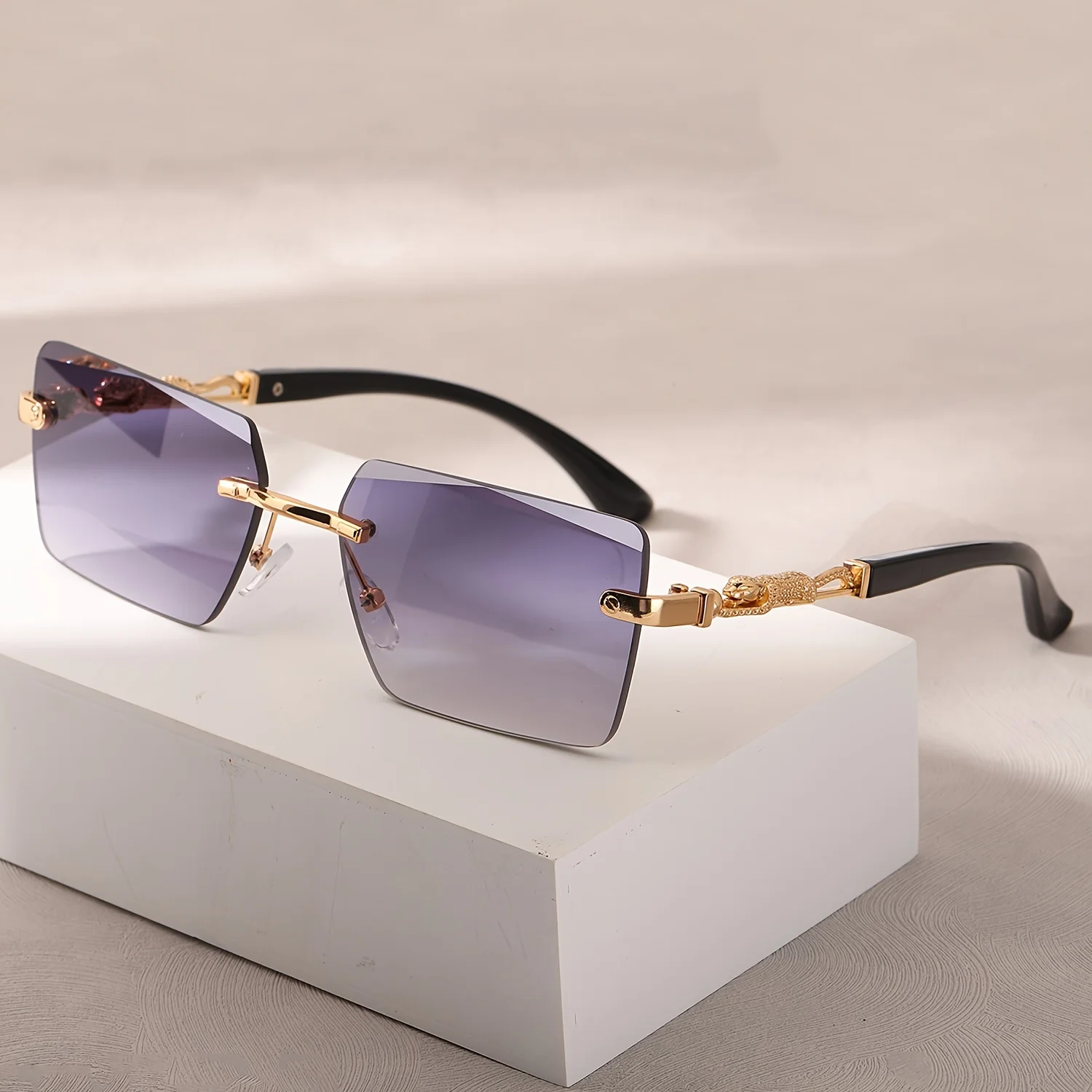 1 Buah Kacamata Hitam Tanpa Bi - Men'S Fashion Rimless Glasses ulasan dan harga