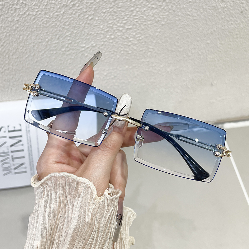 Kacamata Hitam Tanpa Bingkai T - Men'S Fashion Rimless Glasses ulasan dan harga