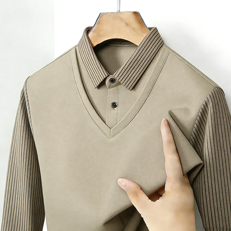 Kemeja Pria Dua Potong Palsu K - Mens Fashion Casual ulasan dan harga