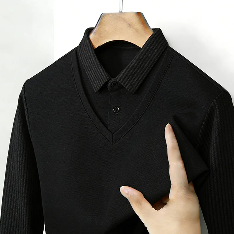 Kemeja Pria Dua Potong Palsu K - Mens Fashion Casual ulasan dan harga