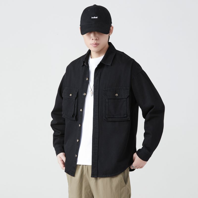 Kemeja Perkakas Katun Murni Bl - Jacket Mens Fashion ulasan dan harga