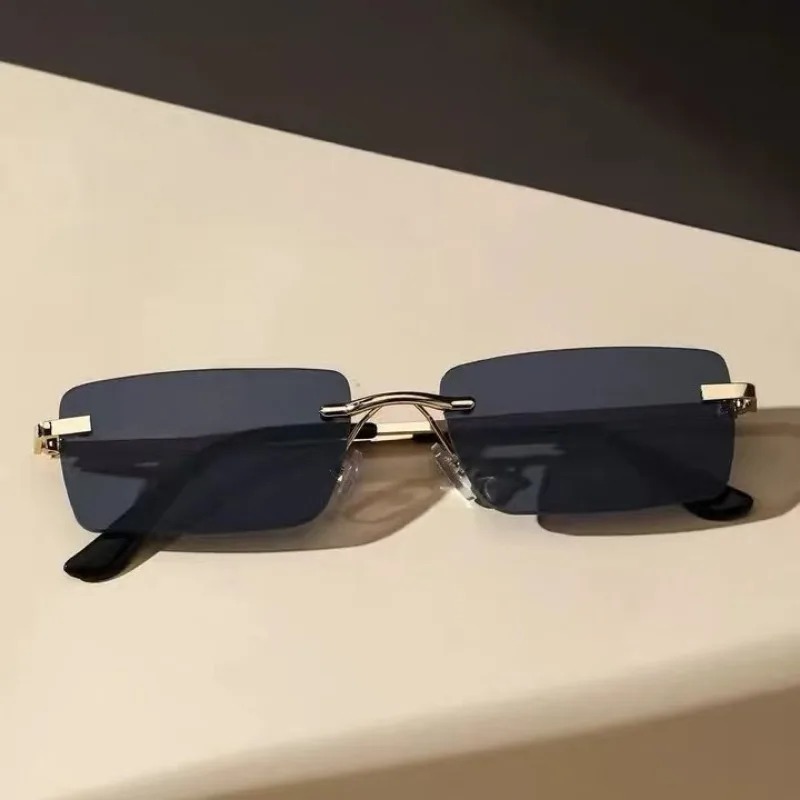 Kacamata Hitam Tanpa Bingkai P - Men'S Fashion Rimless Glasses ulasan dan harga