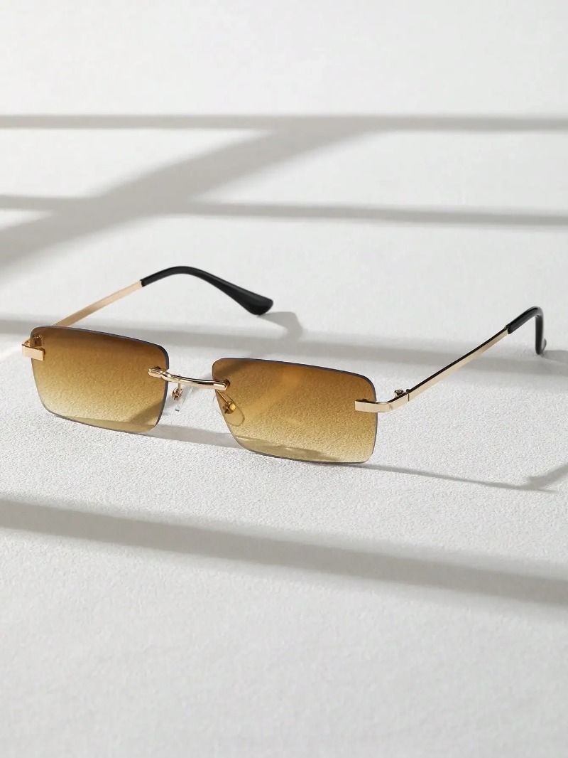 Kacamata Hitam Tanpa Bingkai P - Men'S Fashion Rimless Glasses ulasan dan harga