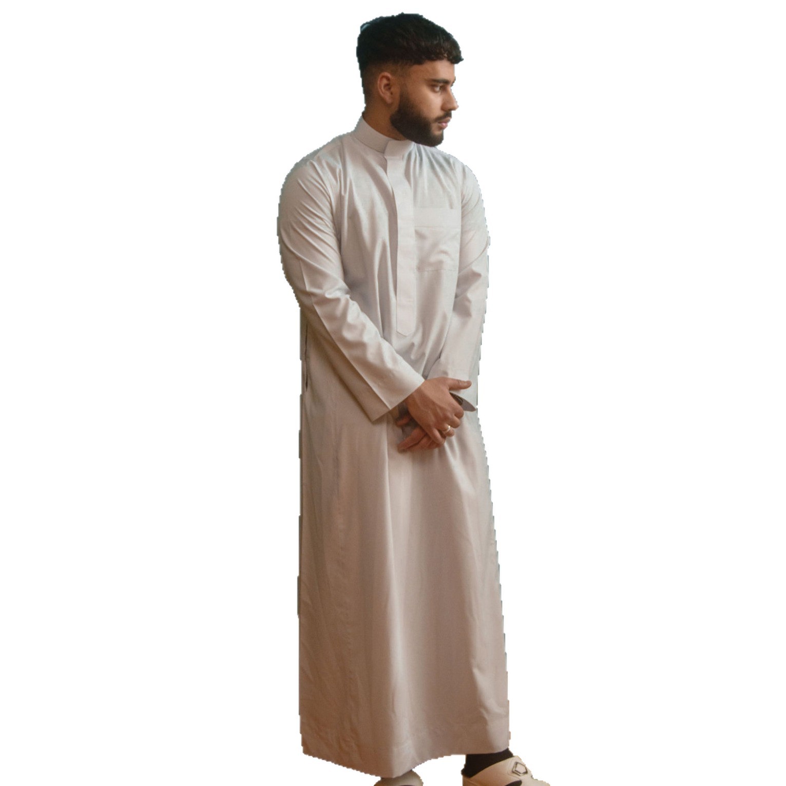 Jubah Thobe Pria Muslim dengan - Dubai Men'S Fashion ulasan dan harga