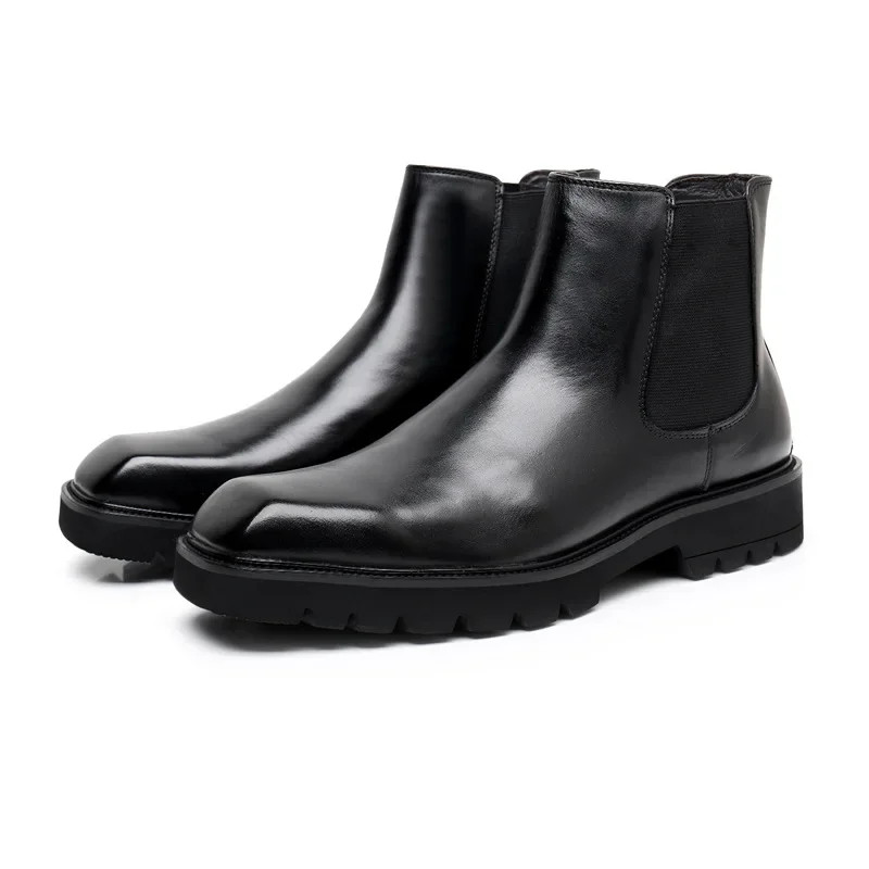 Sepatu Boots Kulit Asli Pria E - Men Fashion Elegant ulasan dan harga