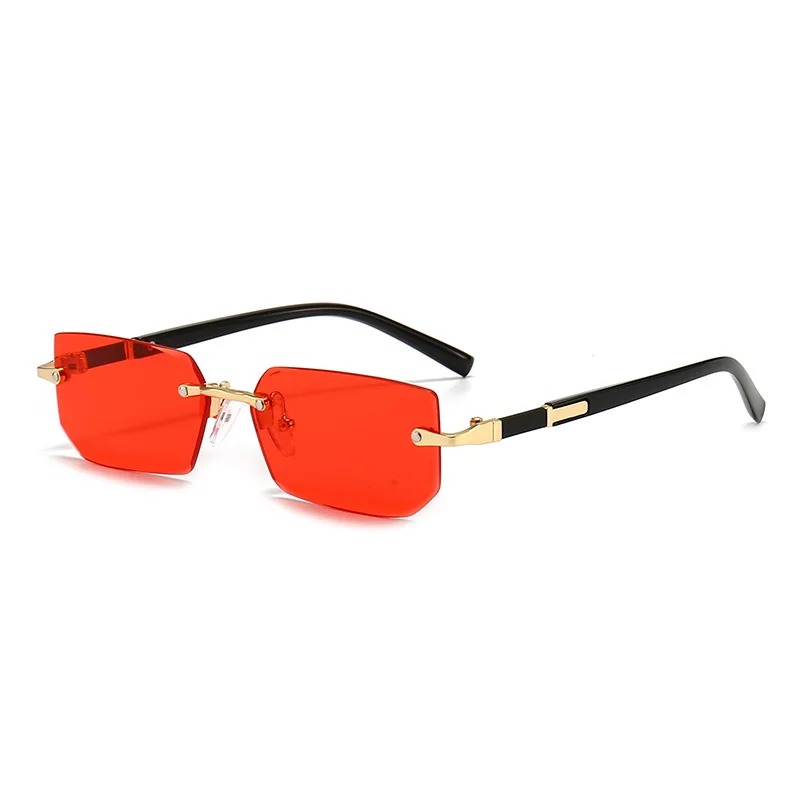 Kacamata Hitam Tanpa Bingkai F - Men'S Fashion Rimless Glasses ulasan dan harga