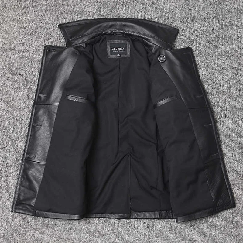 Jaket kulit asli pria, jaket k - Men'S Fashion Leather Jacket ulasan dan harga