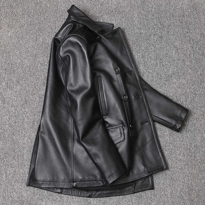 Jaket kulit asli pria, jaket k - Men'S Fashion Leather Jacket ulasan dan harga