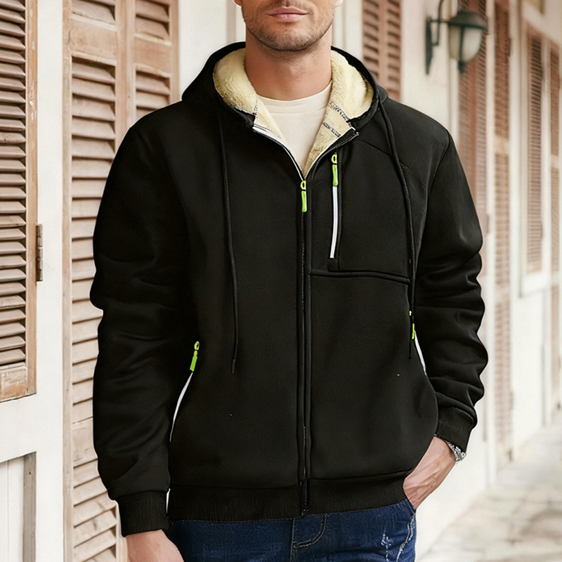 Jaket Pria Musim Dingin Berbah - Sherpa Jacket Fleece ulasan dan harga