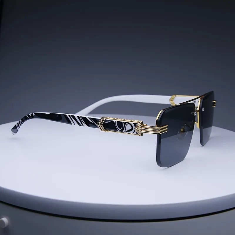 Kacamata Hitam Tanpa Bingkai F - Men'S Fashion Rimless Glasses ulasan dan harga
